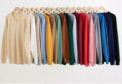 Camisola de cashmere manga comprida masculina com decote em v, pulôveres masculinos padrão, saltadores de tricô, roupas monocromáticas, venda quente na internet