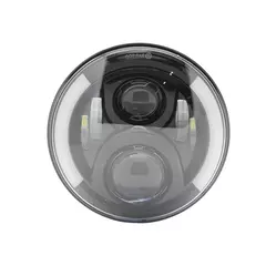 7 Polegada led farol automático da motocicleta led farol drl anjo olhos para harley honda yamaha jeep lada niva carro urbano h4 farol - Wolf Magazine
