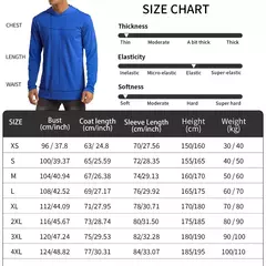 Imagem do UPF 50 + proteção Uv Tops de secagem rápida, camisa de pesca com capuz respirável fina para uso ao ar livre, manga longa, camisa de impressão de desempenho