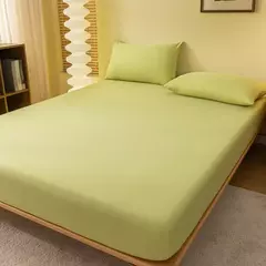 Imagem do Folha de cama Matte Solid Color, Capa para quarto, Cama sem fronhas, 1 PC
