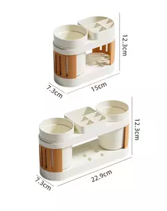Conjunto Copo Escova de Dentes e Enxaguante Bocal, Prateleira de Creme Dental, Simples e Avançado, Tudo-em-Um, Lavagem do Banheiro, Porta-copos, Novo - Wolf Magazine
