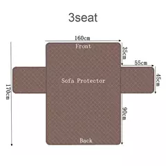 Impermeável acolchoado sofá capa, Anti-Wear Couch capa para cão Pet e crianças, poltrona reclinável, móveis Slipcovers, 1 Seater, 2 Seater, 3 Seater - comprar online