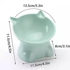 Venda quente estilo nórdico tigela para animais de estimação proteção de vértebra cervical tigela de gato anti-ponta plástico boca inclinada tigela de gato suprimentos para animais de estimação na internet