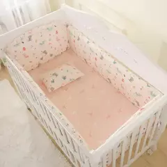 Universo Espaço Algodão cama do bebê Set, Crib Roupa de cama, Kids 'Bedroom Decor, Baby Girl and Boy's Crib, Bed Bumper, Bedsheet and Pillow, 6PCs - comprar online