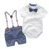 Roupa de aniversário de algodão para recém-nascidos, macacão formal, macacão infantil, roupas para 3, 6, 9, 12, 18, 24 meses, verão