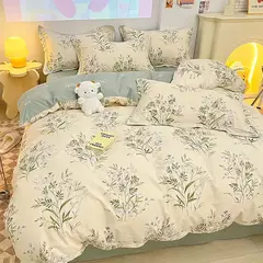 Ins Floral Bedding Set with Duvet Cover, folha plana, fronhas, sem enchimento, Full Queen Size, Hotel, Home, Soft Bed Linens, Novo, Verão - comprar online