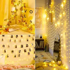 USB Bateria Operado LED String Light, Fio De Cobre, Guirlanda, Fada Iluminação Cordas, Natal, Festa De Casamento, Decoração Lâmpadas, 100-2m