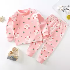 Conjunto pijama de algodão infantil, pijamas, roupas infantis, bebês meninas e meninos, primavera e outono - comprar online