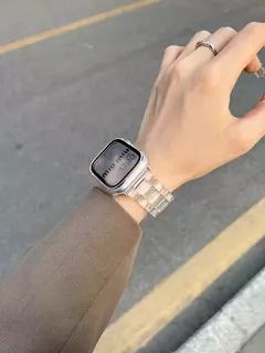 Pulseira Link Transparente para Apple Watch, Banda 44mm Ultra, 49mm, 41mm, 45mm, 40mm, 42mm, 38mm, iWatch Series 8, 7, 6, 5, 4, 3, SE na internet