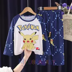 Conjunto de pijama infantil, calça de manga comprida, pulôver estampado, roupa caseira de duas peças, pijamas primavera e outono - comprar online