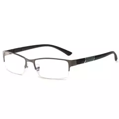 Óculos unisex miopia com meia armação de metal, prescrição miopia, novo, 0,-0,5,-1,-1,5,-2,-2,5,-3,-4,-5,-6 - comprar online
