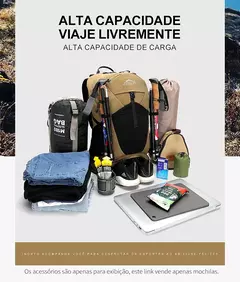 Mochila impermeável de montanhismo para homens e mulheres, Bolsa de esportes ao - loja online