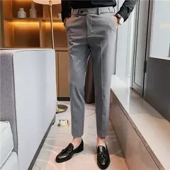 Calça justa para homens, terno de negócios masculino, calças de alfaiataria social, roupas de grife pretas, moda verão, 9, 2024 na internet