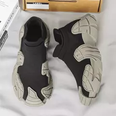 Sapatilhas masculinas mid-top meia, calçados esportivos hip-hop da moda, malha respirável, tênis de corrida, sapatos de caminhada grandes, calçados masculinos - comprar online