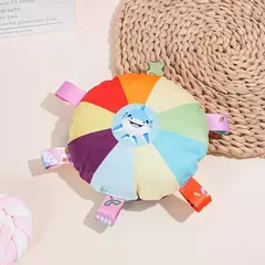 Engraçado arco-íris de pelúcia disco voador brinquedos para cães ao ar livre jogos de treinamento interativo mastigar brinquedo animais de estimação discos voadores brinquedos acessórios para cães - loja online