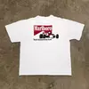 Camiseta gráfica de algodão masculina e feminina, roupas masculinas extragrandes, camisa rapper de hip-hop, moda rock