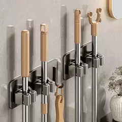 Ganchos Multiuso Gancho Adesivo de Parede Pendurado Mop Rack Vassoura Gancho de Vassoura de Cozinha Organização da Casa de Banho Acessórios Organizador de Casa - loja online
