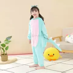 Imagem do Pijama infantil Unicórnio, Macacão Kigurumi, Flanela com capuz, Roupa da Casa, Macacão, Roxo, Rosa, Meninas, Criança, Crianças, 4 anos, 8 anos, 10 anos, 12 anos, 14 anos, 16 anos