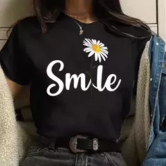 Maycaur-t-shirt de manga curta com estampa em margarida para mulheres, harajuku, anos 90, streetwear, engraçado, bonito, verão - loja online
