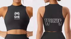 Camisa de barriga sem mangas para mulheres, blusa curta, colete fino, sutiã elástico de ginástica, ioga feminina e corrida, moda feminina escura, esporte, 2024 - comprar online