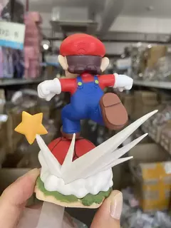 Bandai 12cm jogo super mario brinquedos mario run gk figuras mario bros figuras de ação cena mario pvc figuras estrelas modelo - comprar online