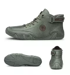 CLOHOO-Sapatos masculinos casuais de couro, tênis ao ar livre, sapatos confortáveis, botas masculinas de luxo, nova moda, 2024 na internet