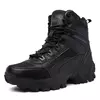 Botas táticas impermeáveis masculinas, Combat Ankle Boot, Sapatos de segurança de trabalho, Trekking, Preto, Trekking, Tamanho grande