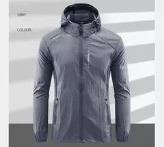 Verão Ao Ar Livre Quick Dry Sun-Protective Thin Jacket Homens Caminhadas Pesca Ciclismo Com Capuz Ginásio Esporte Blusão Ultra Light Coats na internet