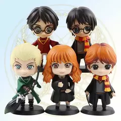 Padrões completos q posket harri potter dumbledore malfoy ron hermione snape hedwig pvc figura de vinil brinquedos boneca presente de natal brinquedo - comprar online