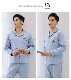 Conjunto de pijamas masculinos de algodão, pijamas masculinos, pijamas adolescentes, roupas de casa, alta qualidade, design de moda, outono, primavera, novo - comprar online