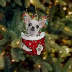 1 pçs enfeites de natal pendurado decoração presente bonito cão natal família pendurado árvore dos desenhos animados produto pingente personalizar h0o1 na internet