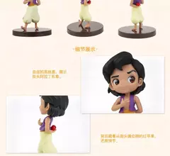 Bandai-Princesa Aurora Jasmine Megara Snow White Mini Action Figures, Qposket Série História, Brinquedos das meninas, Modelo Clássico Ação