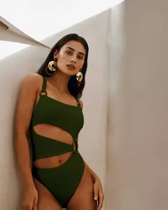 Biquíni de cor sólida com suspensão oca para as mulheres, maiô sexy sem encosto, biquíni de cintura baixa, moda - Wolf Magazine