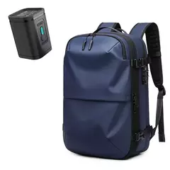 Mochila de viagem de compressão a vácuo de grande capacidade para homens, mochila expandida 17 "laptop, negócios, escola na internet