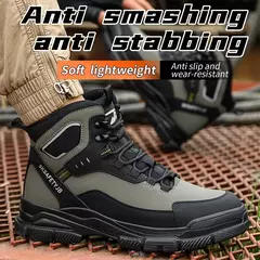 Sapatos de segurança leves impermeáveis masculinos, sapatilha à prova de perfurações, sapato de aço, botas indestrutíveis - Wolf Magazine