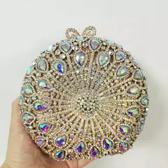 Verde Esmeralda Cristal Diamante Embreagem para Mulheres, Embreagem De Metal, Sacos De Noite Para Festa, Casamento, Noiva, Senhoras na internet