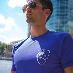 Camiseta esportiva masculina de manga curta elástica, Fitness ao ar livre, Corrida, Ginásios, Tendência da moda, Verão, 2022 - comprar online
