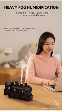 Aierwil-Train Ultrasonic Umidificador de Ar, Aromaterapia Difusores, Névoa Maker, Fragrância, Óleo Essencial, Aroma Difusor, Controle Remoto na internet