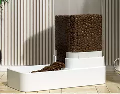 Alimentador automático para gatos e dispensador de água com recipiente de armazenamento de alimentos por gravidade para cães e gatos - Wolf Magazine