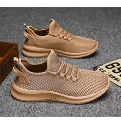 Tênis casual leve masculino, tênis esportivo de malha respirável, tênis atlético resistente a odores, slip-on com cadarços na internet