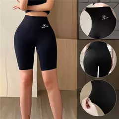 Shorts de ioga para mulheres, treino elástico, cintura alta, controle de barriga, calças Ruched Booty, calças justas de compressão sem costura