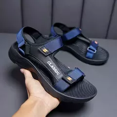 TAFN-Sapatos de praia grandes, chinelos personalizados com sola macia, sandálias de couro respirável, verão, novos - loja online