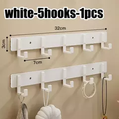 Imagem do Ganchos não perfurados do banheiro, ganchos da porta, gancho da roupa da parede, armazenamento do quarto, alumínio do espaço, atacado