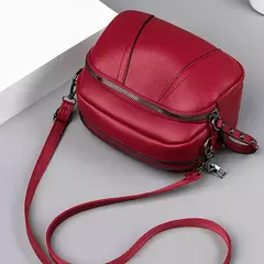Cor sólida elegante rebite zíper bolsa de telefone móvel feminino simples cou - comprar online