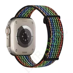 Correia de Nylon Loop para Apple Watch Band, Smart Belt Bracelet, iWatch Ultra, 40mm, 44mm, 45mm, 42mm, 41mm, 38mm, 49mm, 8, 7, 6, SE, 5, 4, 3
