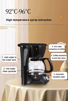 DMWD-Máquina De Café Espresso Latte Elétrica Semi-Automática, Mini Gotejamento Moka, Máquina De Cerveja De Café Americana, Caldeira De Chá, 0.6L na internet