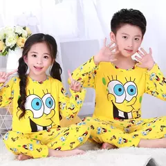Pijama de manga comprida infantil, ar condicionado fino, móveis para bebé, meninos e meninas, novo, verão - comprar online