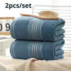 Toalha De Banho De Algodão Macio Para Adultos, Aumenta A Absorção De Água, Toalha De Rosto Monocromática, Seda Dourada, 2PCs - Wolf Magazine