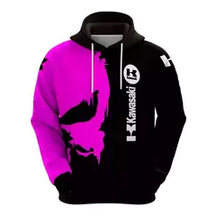 Imagem do Hoodie Kawasaki Moto GP para homens e mulheres, pulôver esportivo infantil, lazer de rua, impressão 3D, primavera e outono