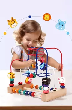 Montessori bebê montanha russa brinquedos labirinto de contas de madeira, quebra-cabeça educacional para aprendizagem precoce infantil, brinquedo de matemática para criança, 2024 - Wolf Magazine